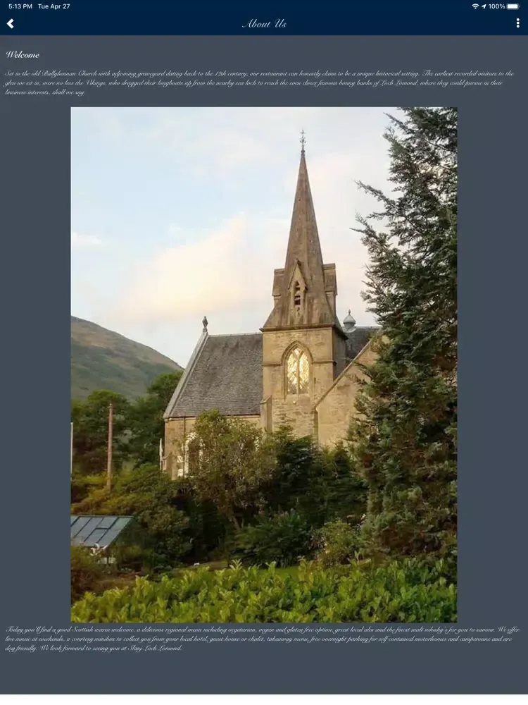 Скриншоты The Slanj Loch Lomond iPad 