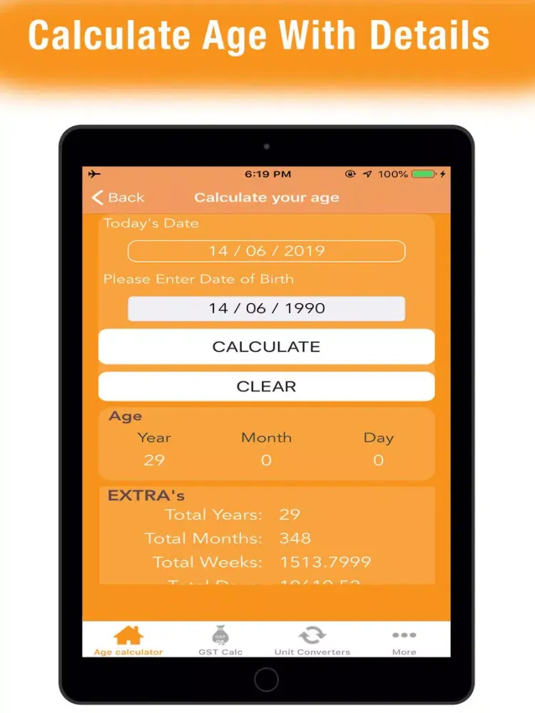 تصاویر GST Calculator :AGE Calculator iPad 