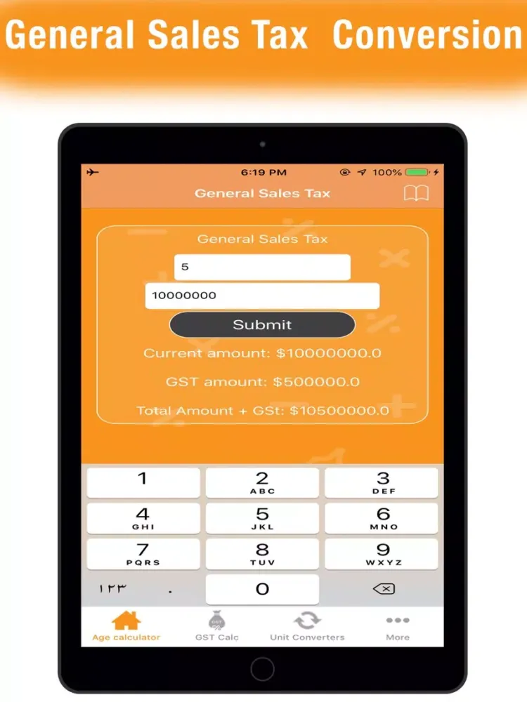 تصاویر GST Calculator :AGE Calculator iPad 