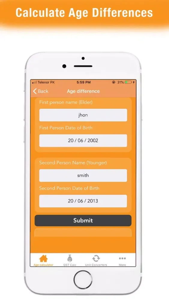 تصاویر GST Calculator :AGE Calculator