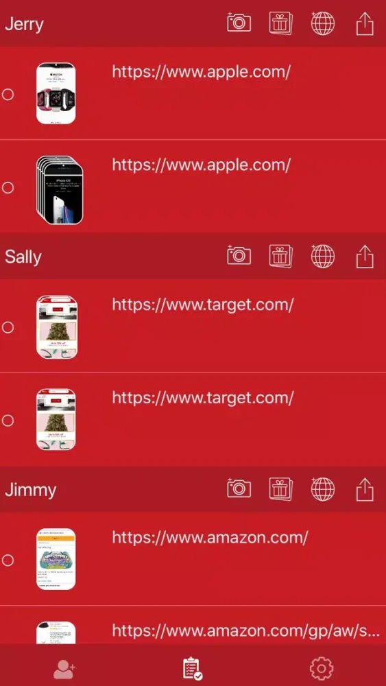 Tangkapan layar GSD Christmas List