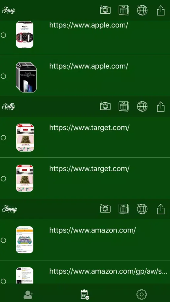 Tangkapan layar GSD Christmas List