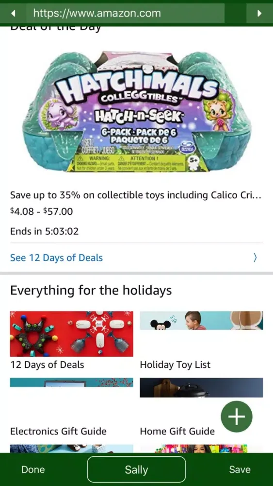 Tangkapan layar GSD Christmas List