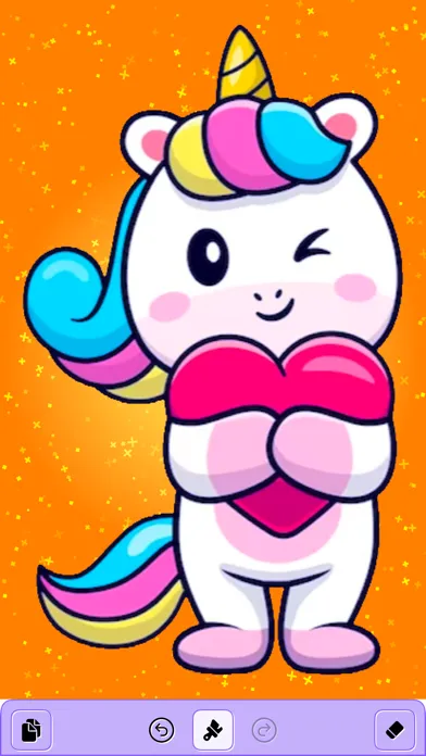 ภาพหน้าจอของ Kyra's Unicorn Coloring