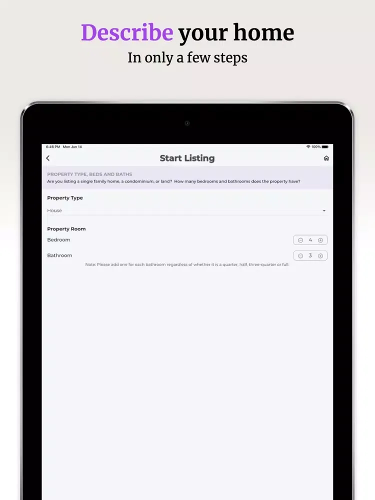 The Sold App iPad  Screenshots