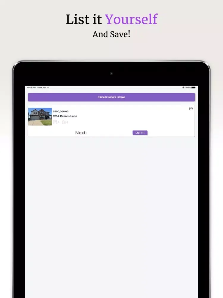 The Sold App iPad  Screenshots