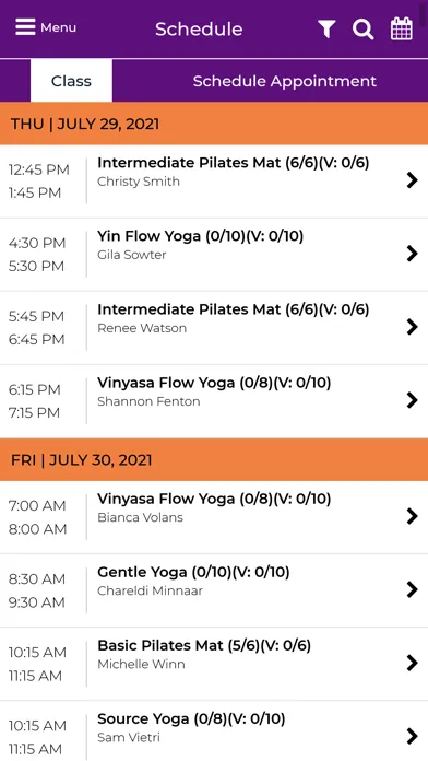 Скриншоты The Source Yoga and Pilates