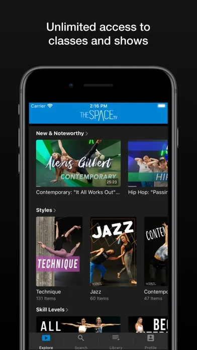 Captures d'écran de The Space TV: Dance Classes!