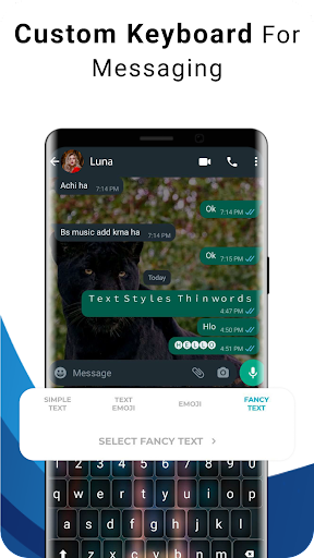 Blue Words, Stylish Fonts text Screenshots