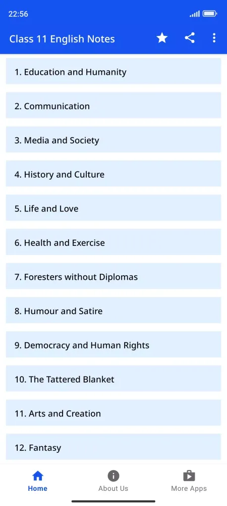 Zrzuty ekranu Class 11 English Notes Guide