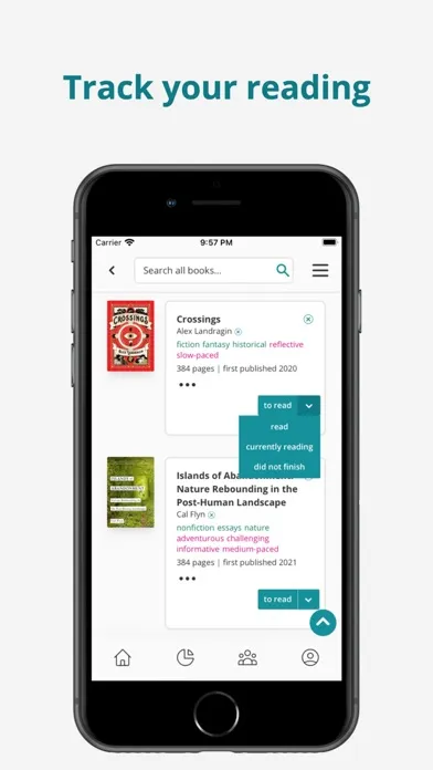 Zrzuty ekranu StoryGraph: Reading Tracker