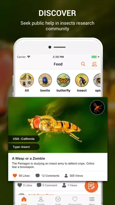 Capturas de tela do Insect identifier by photo