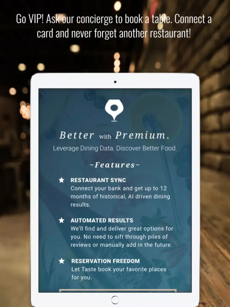 Taste: Dining Recommendations iPad  Screenshots