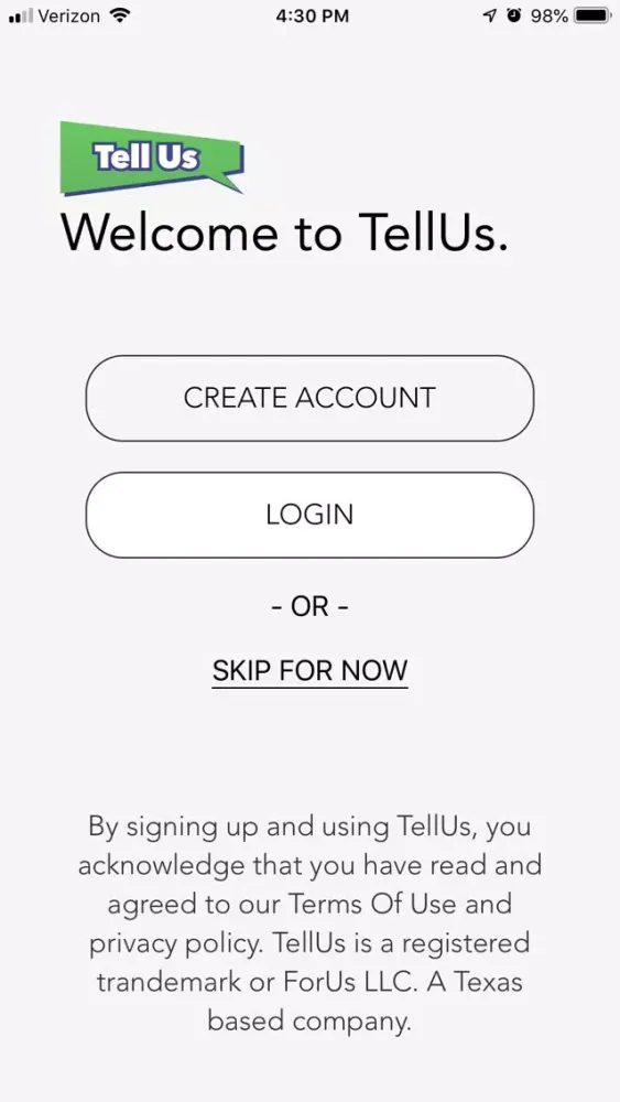Captures d'écran de TellUs - The Feedback App
