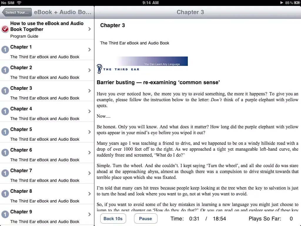 Ảnh chụp màn hình của The Third Ear (Lite + In-App Purchase) iPad 