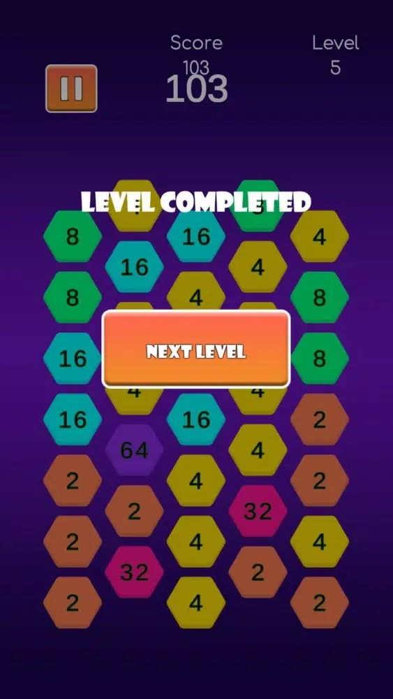 ภาพหน้าจอของ Hexa Merge Beat
