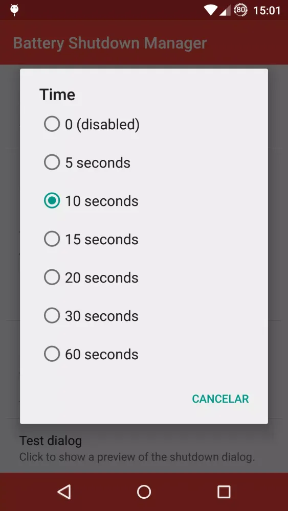 Battery Shutdown Manager Screenshots