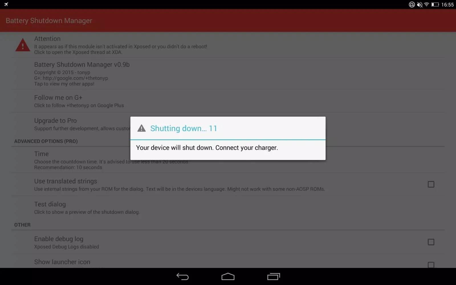 Battery Shutdown Manager Screenshots