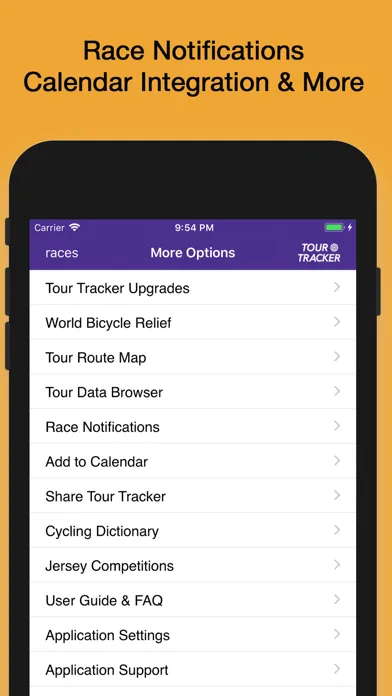 Captures d'écran de Tour Tracker Grand Tours