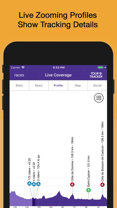 Captures d'écran de Tour Tracker Grand Tours