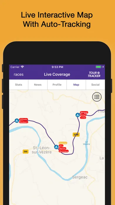 Captures d'écran de Tour Tracker Grand Tours