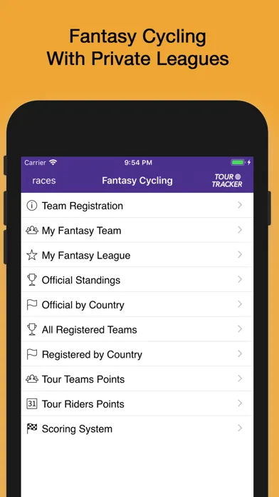 Captures d'écran de Tour Tracker Grand Tours