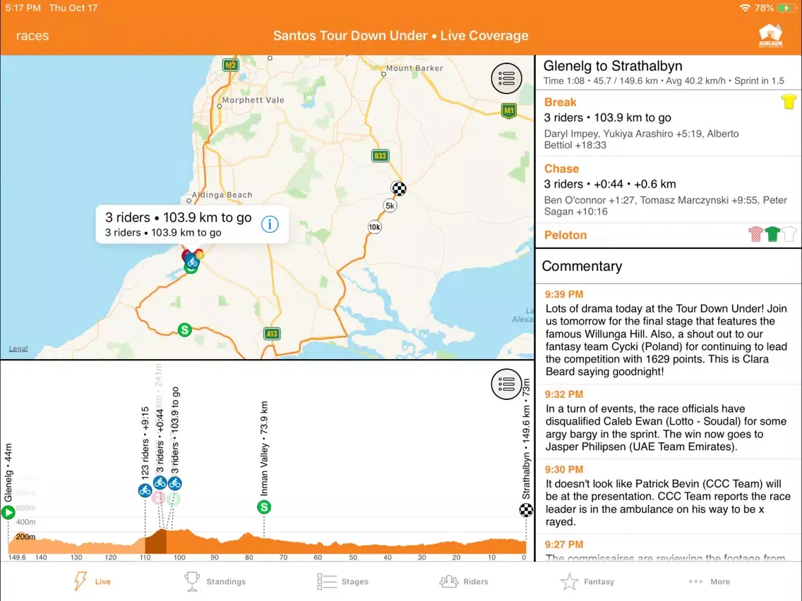 صور Santos Tour Down Under Tracker iPad 