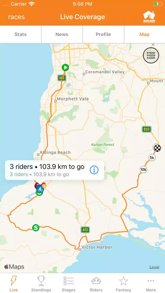 صور Santos Tour Down Under Tracker