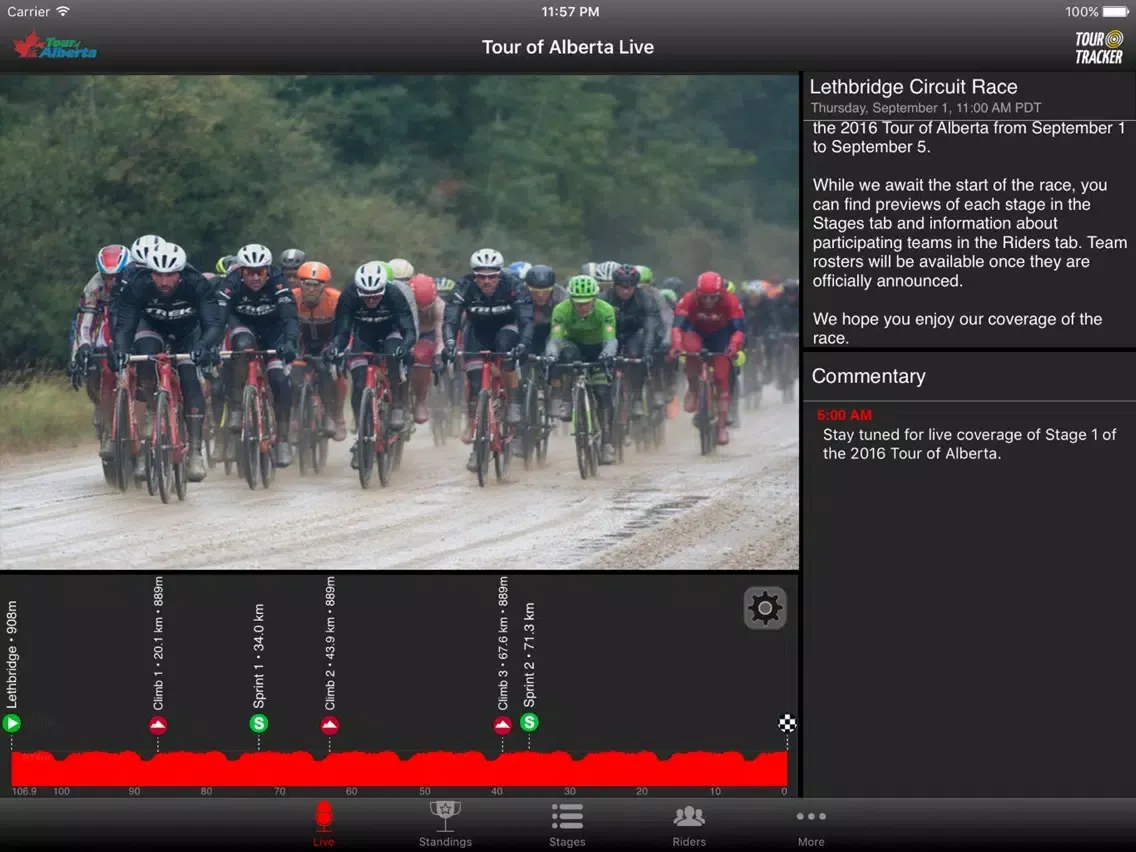 Скриншоты 2016 Tour of Alberta Tour Tracker iPad 