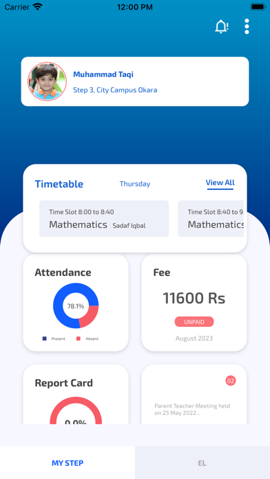 Ảnh chụp màn hình của My Step School