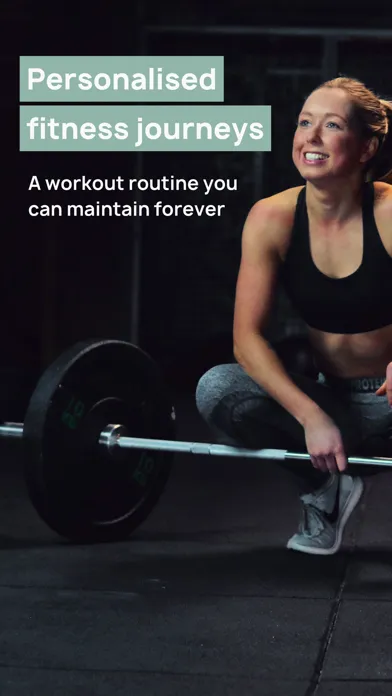 Tangkapan layar trainn - personalised workouts