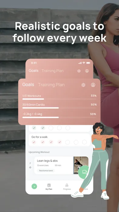 Tangkapan layar trainn - personalised workouts