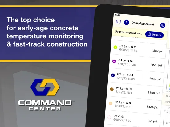 COMMAND Center™ Concrete 4 iPad  Ekran Görüntüleri