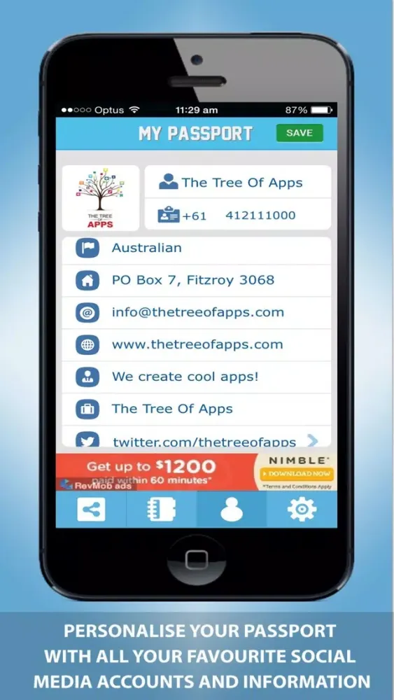 Social Network Passport স্ক্রিনশট
