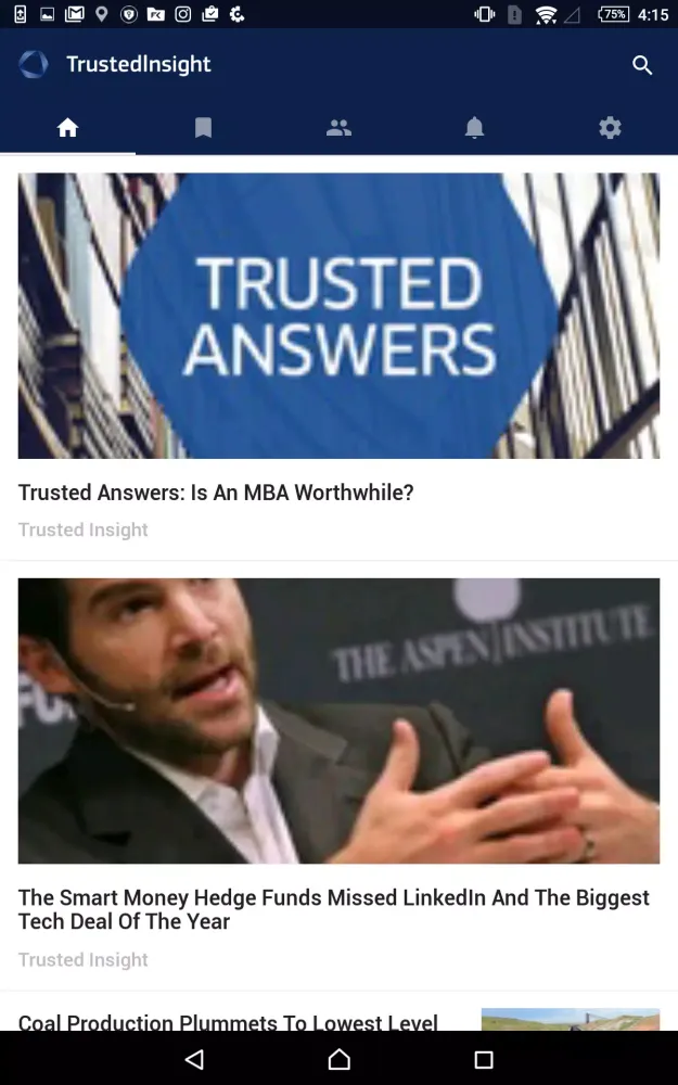 Screenshot di Trusted Insight