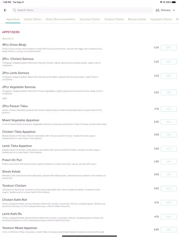 Turmeric Indian iPad  Screenshots
