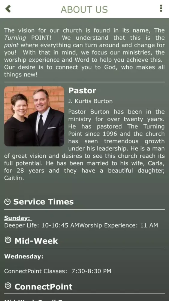 Captures d'écran de The Turning Point Church