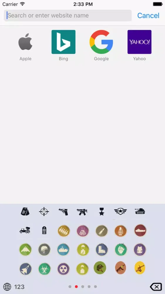 Military Emoji Keyboard Screenshots