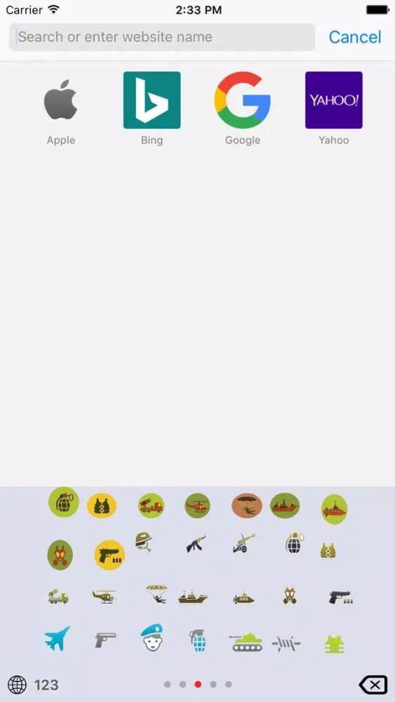 Military Emoji Keyboard Screenshots