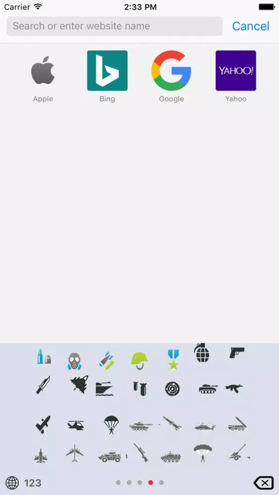 Military Emoji Keyboard Screenshots