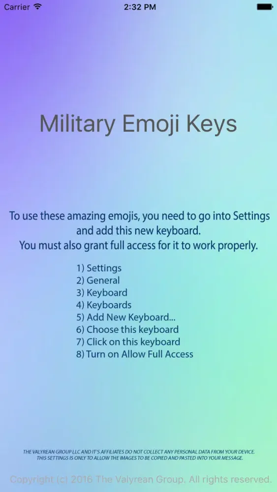 Military Emoji Keyboard Screenshots