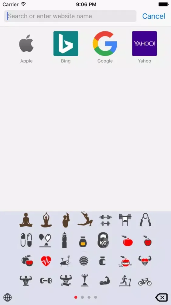 Workout Emoji Keyboard Screenshots