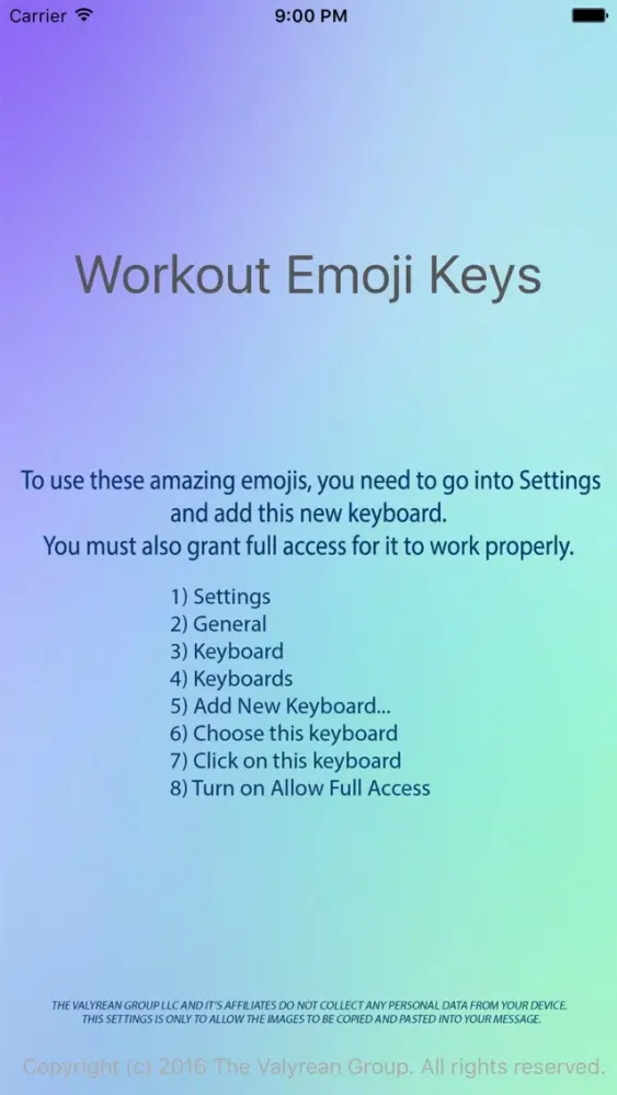 Workout Emoji Keyboard Screenshots