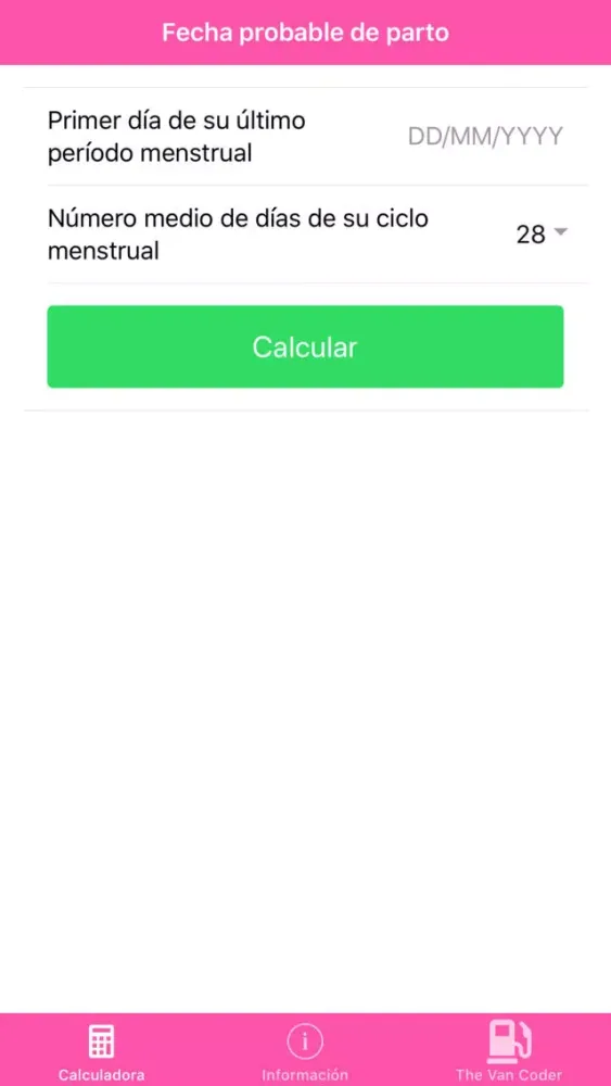 Calculadora de embarazo. स्क्रीनशॉट