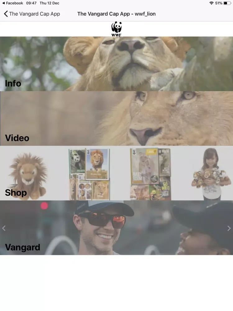 تصاویر Vangard Cap App iPad 