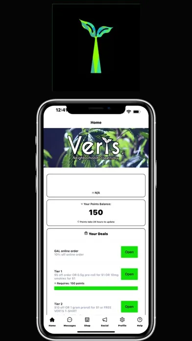 Ảnh chụp màn hình của Verts Neighborhood Dispensary