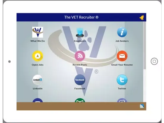 The VET Recruiter ® Mobile App iPad  Screenshots