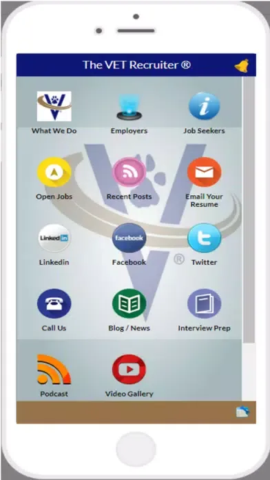 The VET Recruiter ® Mobile App Screenshots