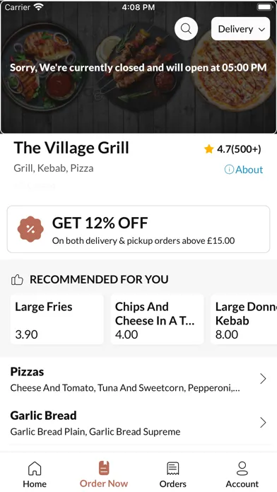 The Village Grill. 스크린샷