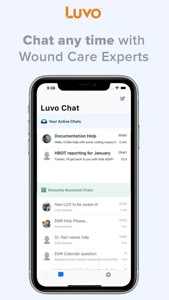 Tangkapan skrin Luvo Chat